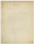 Scarce 1938 Letter Signed by Robert H. Goddard, the Father of Space Flight -- ''...such matters as the rocket motor have accordingly not received as much attention...'' -- With JSA COA